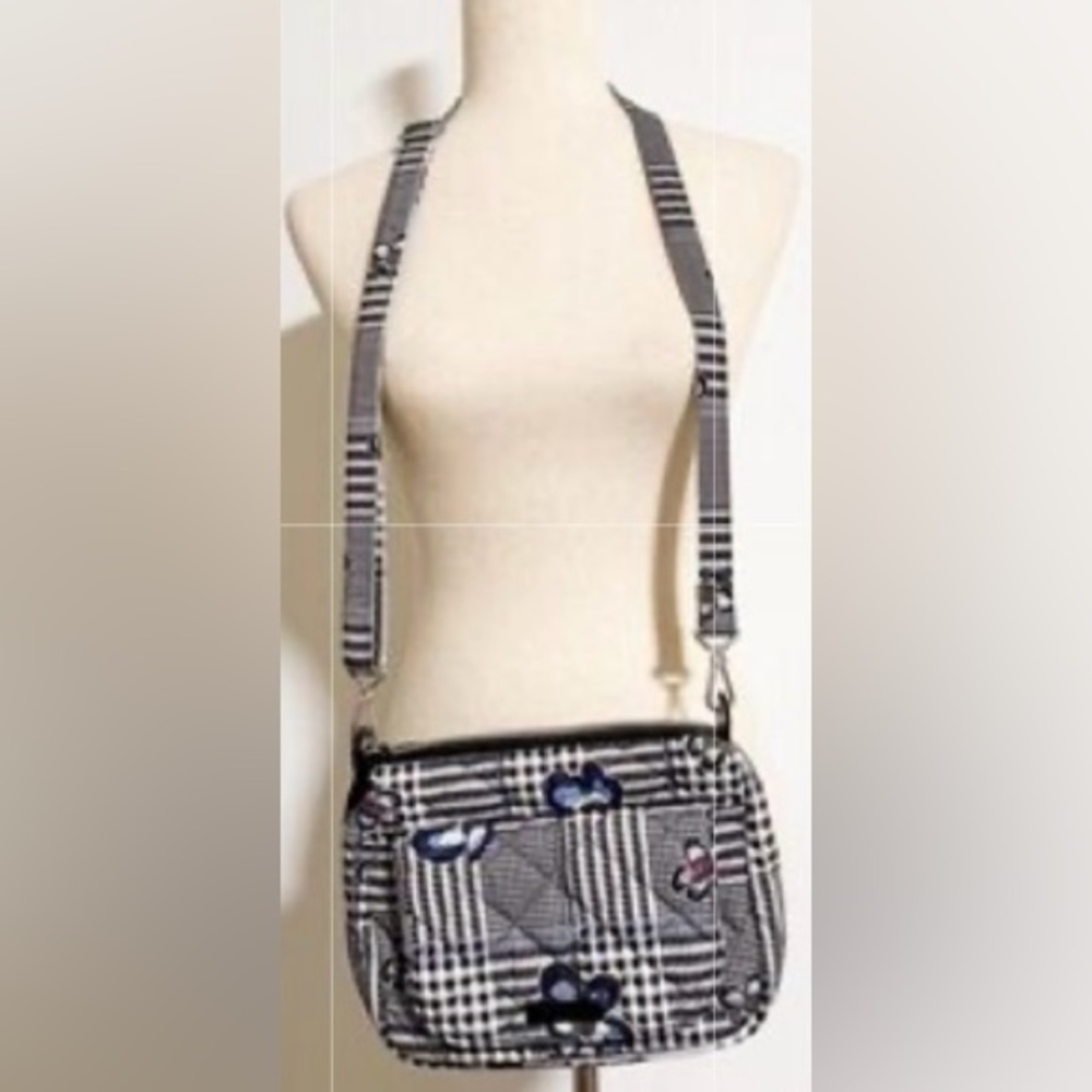 Vera Bradley Black and White Checkered Crossbody Bag - Picture 15 of 15